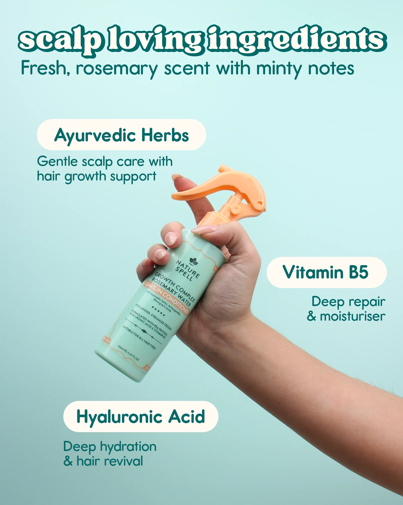 Growth Complex Rosemary Water Leave-In Conditioner - Image 3